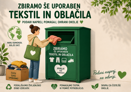 Simbolična fotografija: Zbiranje uporabnega tekstila in oblačil